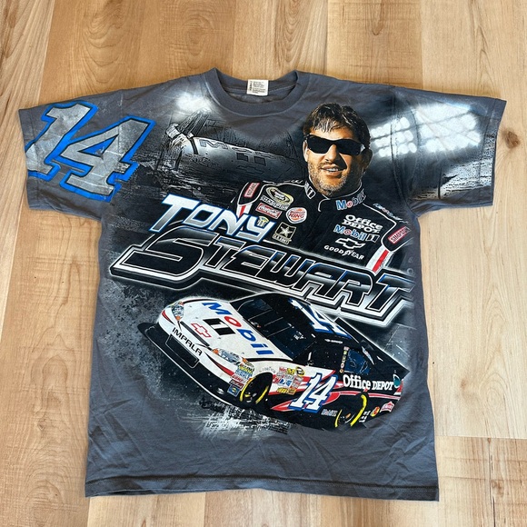 Tony Authentics Stewart Chase All Over Print NASCAR T-Shirt Men's L - Picture 3 of 10